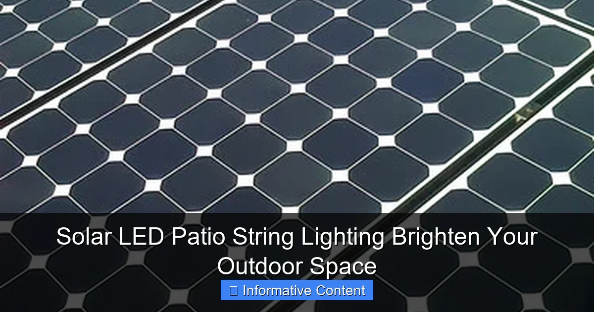Solar LED Patio String Lighting Brighten Your Outdoor Space