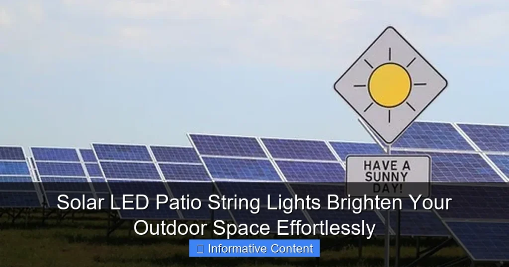 Solar LED Patio String Lights Brighten Your Outdoor Space Effortlessly