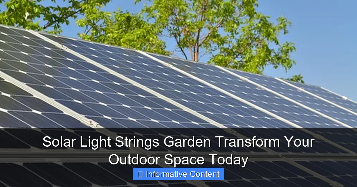 Solar Light Strings Garden Transform Your Outdoor Space Today