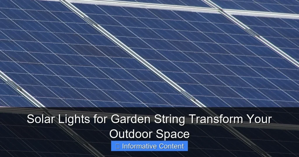 Solar Lights for Garden String Transform Your Outdoor Space