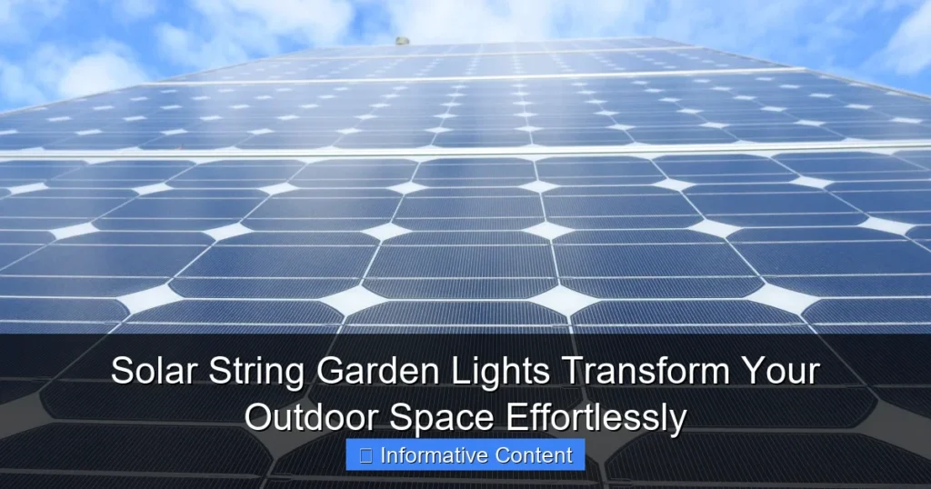 Solar String Garden Lights Transform Your Outdoor Space Effortlessly