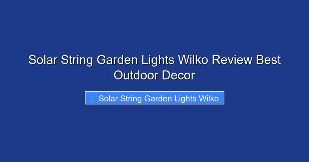Solar String Garden Lights Wilko Review Best Outdoor Decor