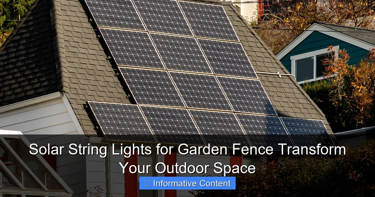 Solar String Lights for Garden Fence Transform Your Outdoor Space