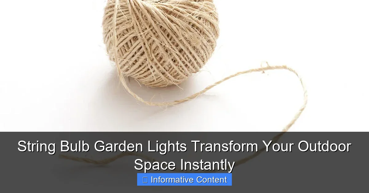 String Bulb Garden Lights Transform Your Outdoor Space Instantly