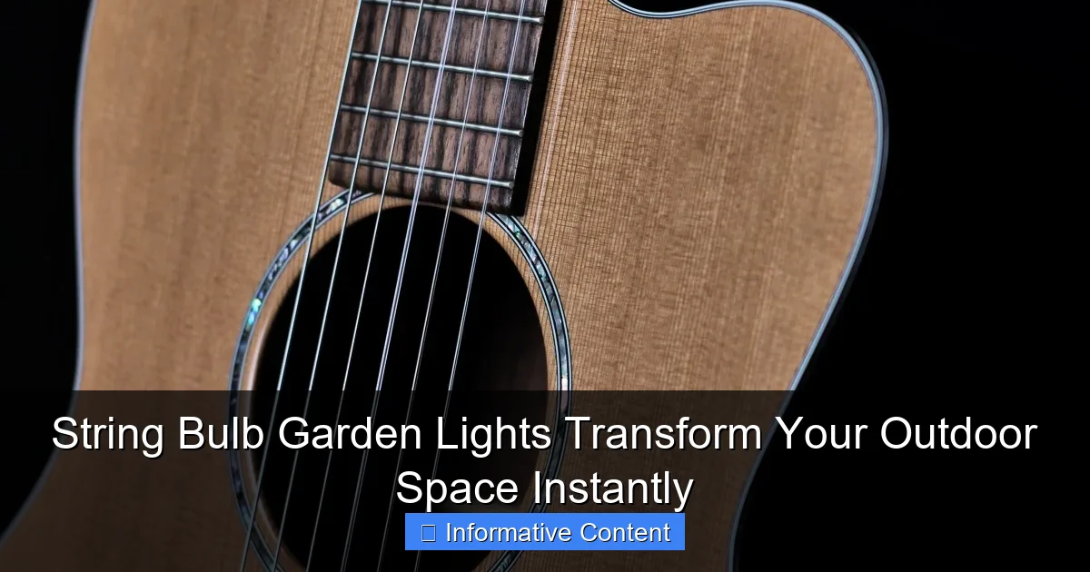 String Bulb Garden Lights Transform Your Outdoor Space Instantly