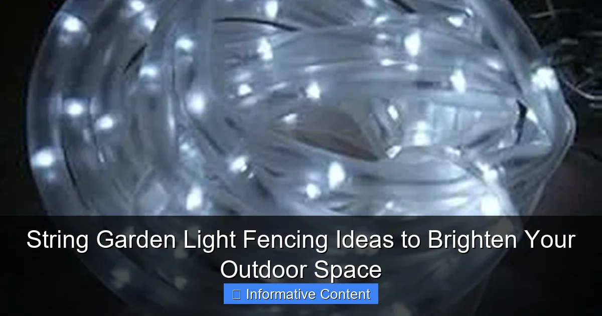 String Garden Light Fencing Ideas to Brighten Your Outdoor Space