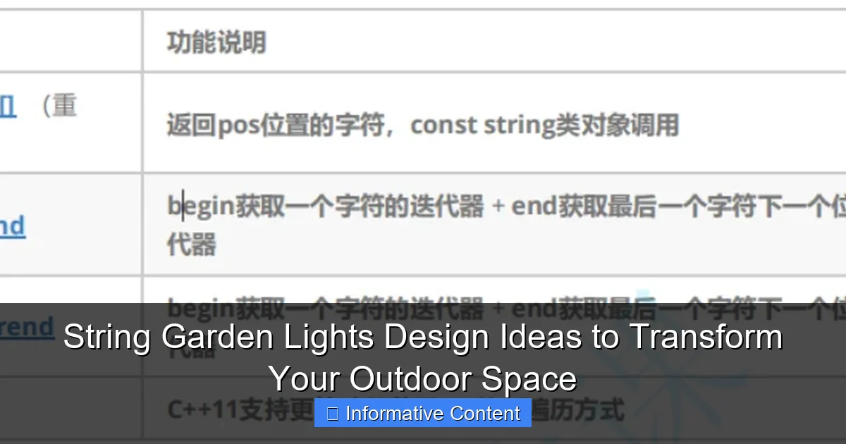 String Garden Lights Design Ideas to Transform Your Outdoor Space