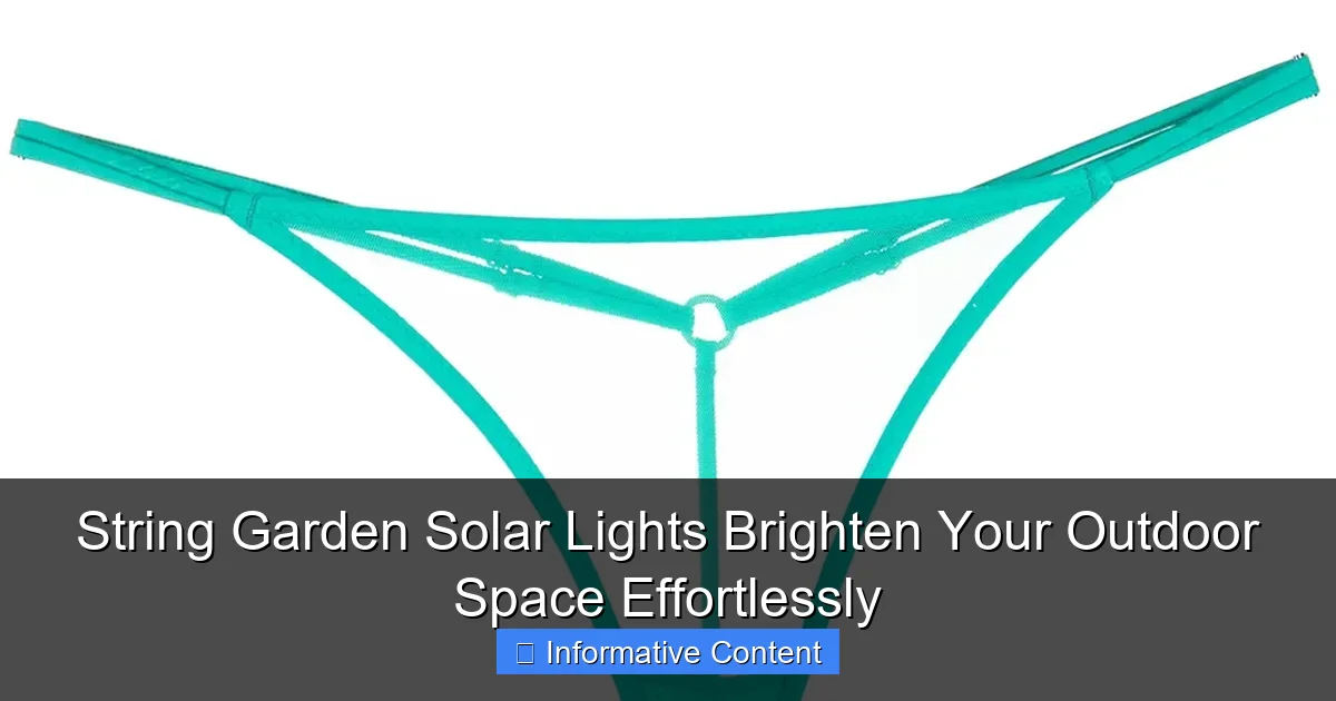 String Garden Solar Lights Brighten Your Outdoor Space Effortlessly