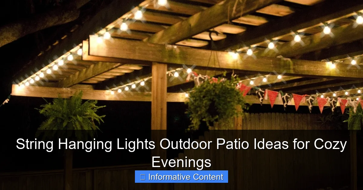String Hanging Lights Outdoor Patio Ideas for Cozy Evenings