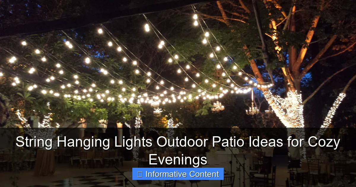 String Hanging Lights Outdoor Patio Ideas for Cozy Evenings