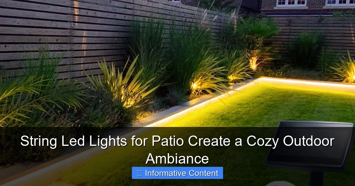 String Led Lights for Patio Create a Cozy Outdoor Ambiance