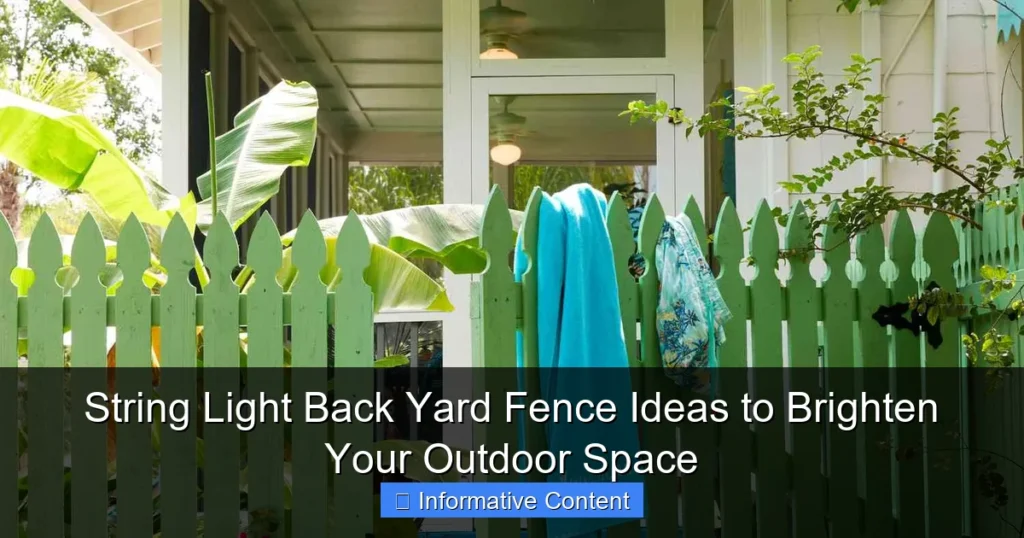 String Light Back Yard Fence Ideas to Brighten Your Outdoor Space