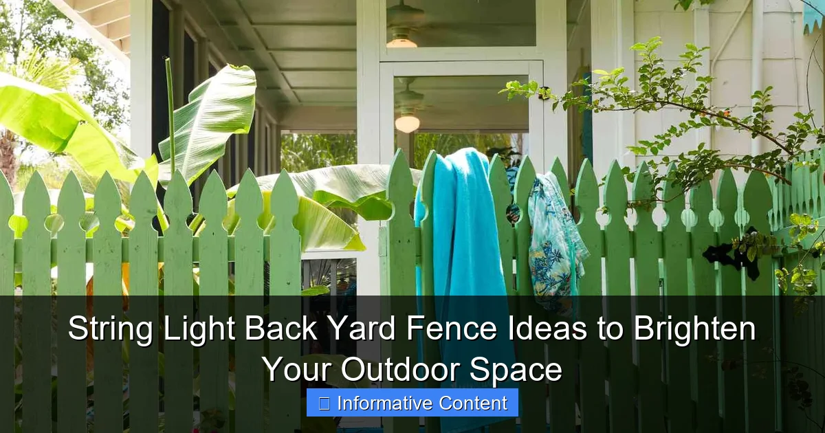 String Light Back Yard Fence Ideas to Brighten Your Outdoor Space