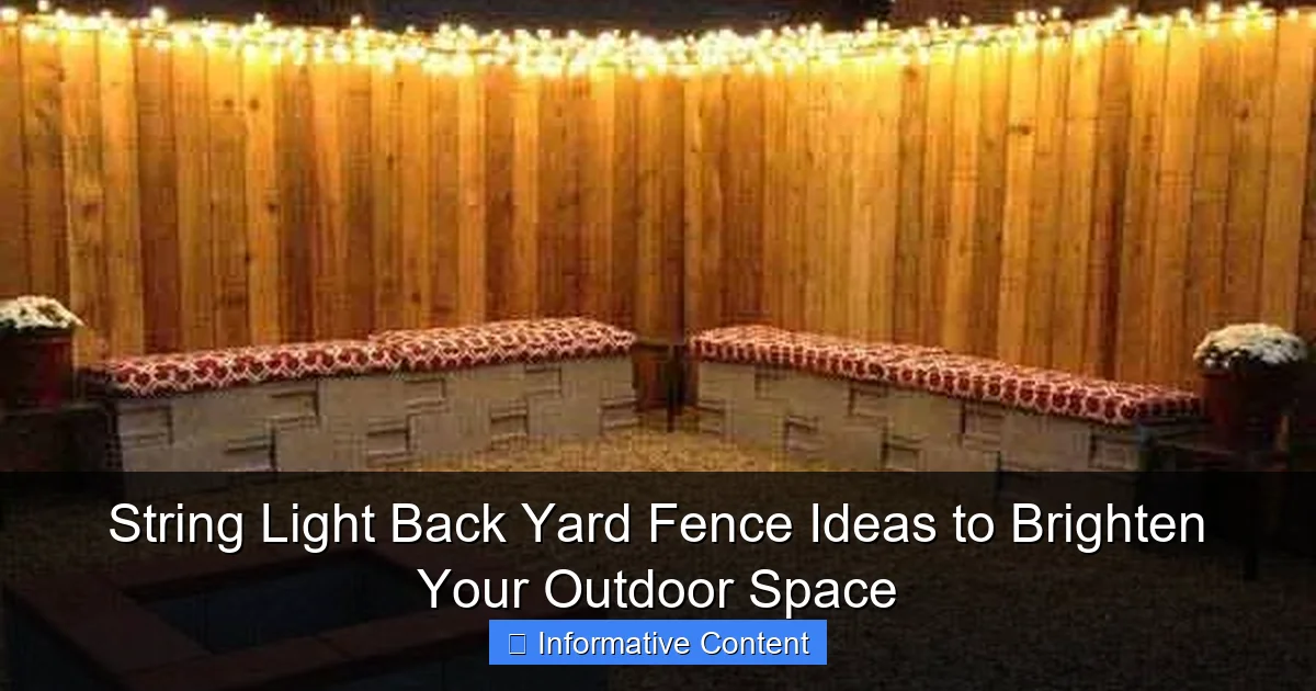 String Light Back Yard Fence Ideas to Brighten Your Outdoor Space
