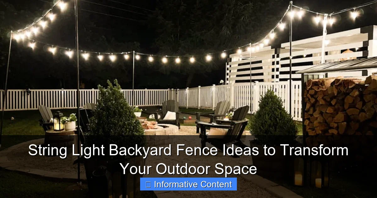 String Light Backyard Fence Ideas to Transform Your Outdoor Space