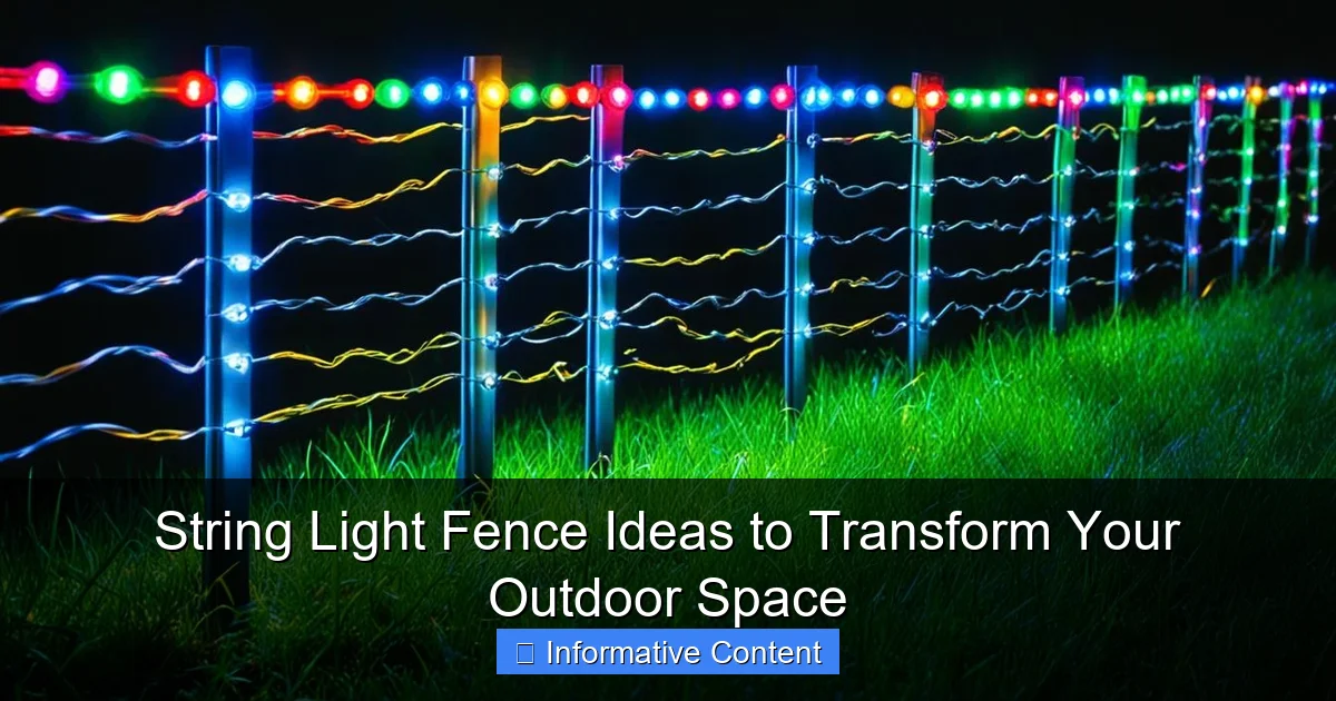 String Light Fence Ideas to Transform Your Outdoor Space