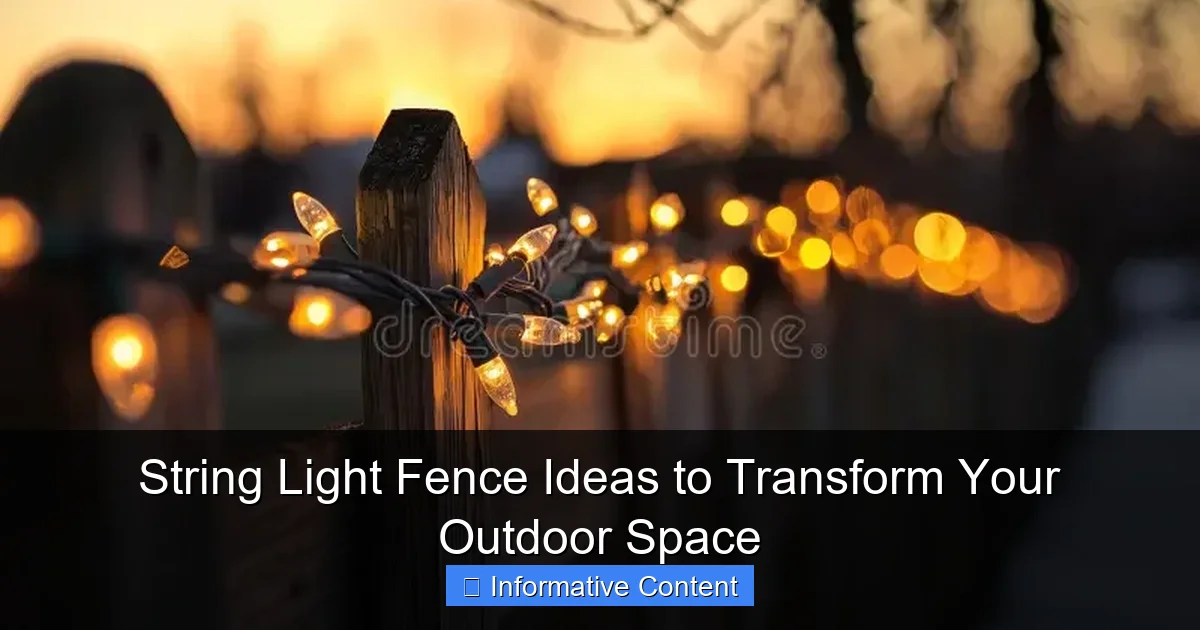 String Light Fence Ideas to Transform Your Outdoor Space