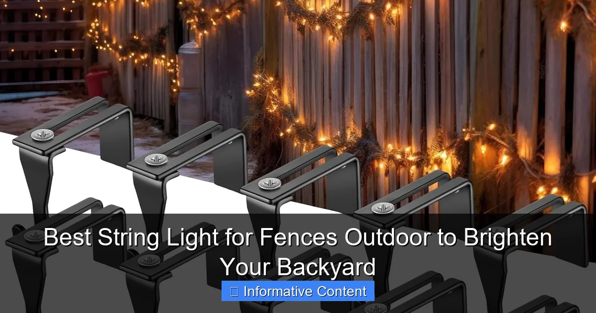 Best String Light for Fences Outdoor to Brighten Your Backyard