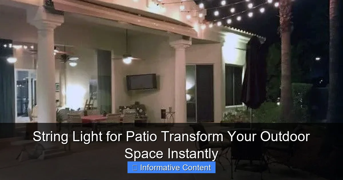 String Light for Patio Transform Your Outdoor Space Instantly