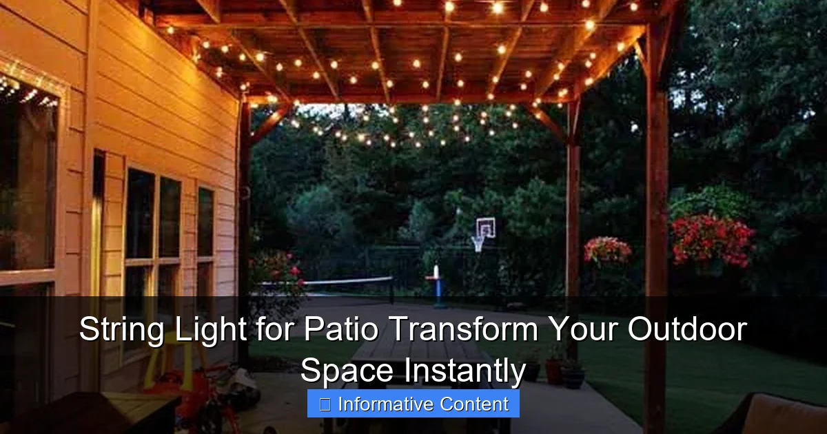 String Light for Patio Transform Your Outdoor Space Instantly