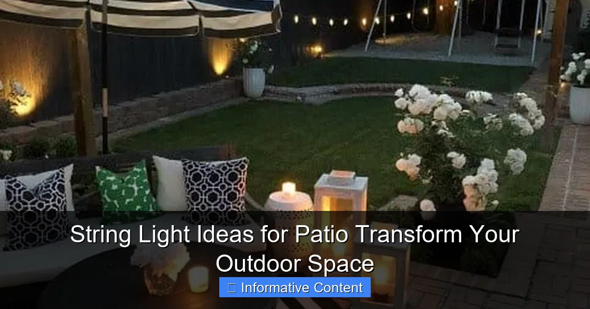 String Light Ideas for Patio Transform Your Outdoor Space
