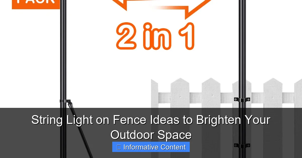 String Light on Fence Ideas to Brighten Your Outdoor Space