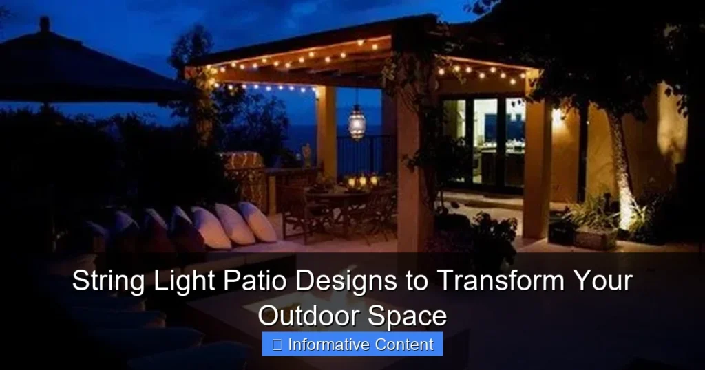 String Light Patio Designs to Transform Your Outdoor Space