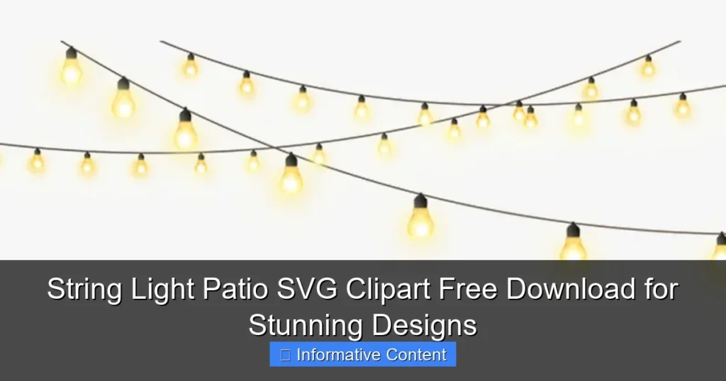 String Light Patio SVG Clipart Free Download for Stunning Designs