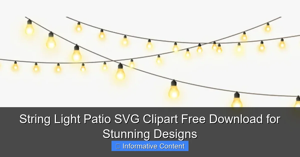 String Light Patio SVG Clipart Free Download for Stunning Designs