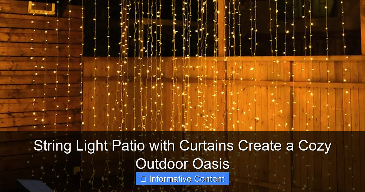 String Light Patio with Curtains Create a Cozy Outdoor Oasis