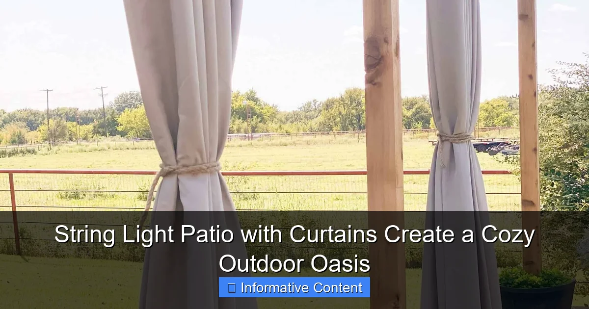 String Light Patio with Curtains Create a Cozy Outdoor Oasis
