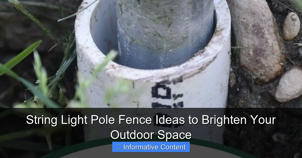 String Light Pole Fence Ideas to Brighten Your Outdoor Space