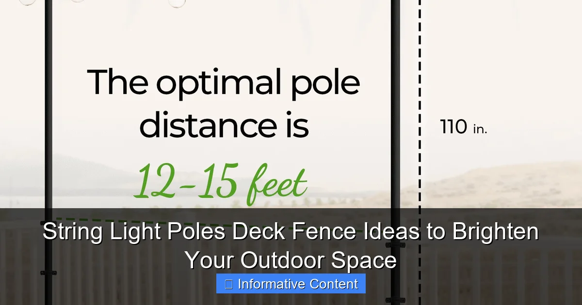 String Light Poles Deck Fence Ideas to Brighten Your Outdoor Space