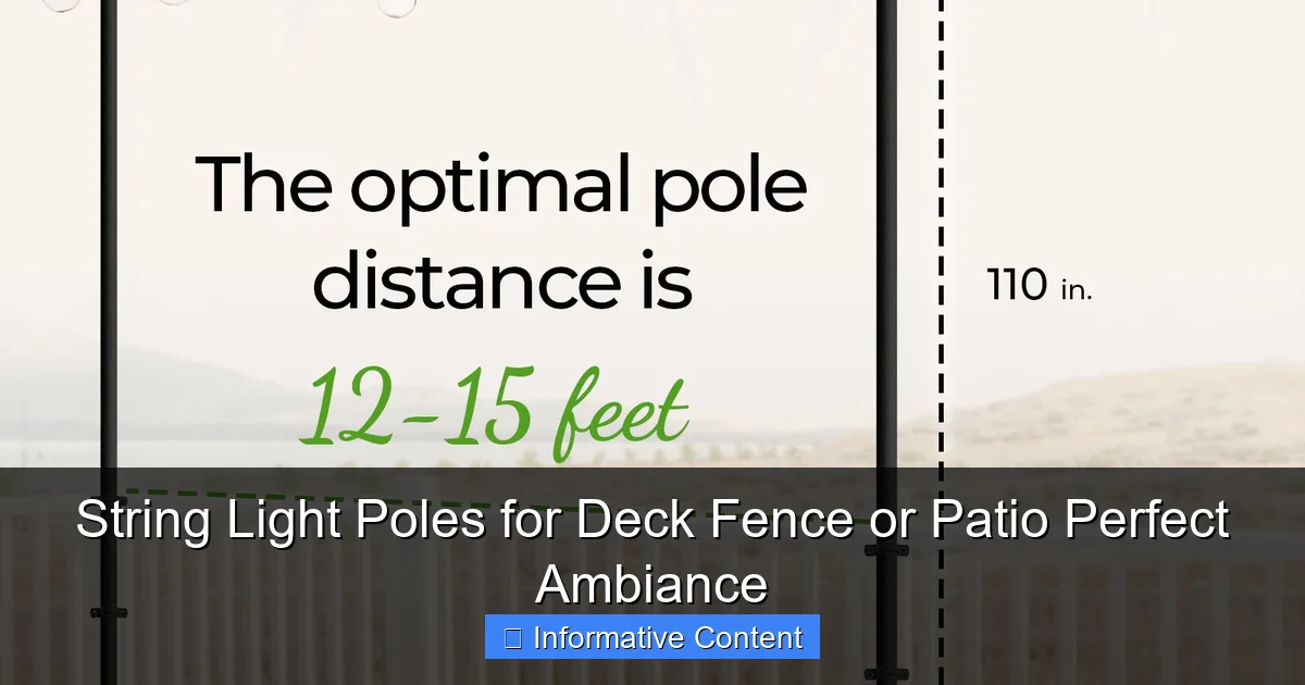 String Light Poles for Deck Fence or Patio Perfect Ambiance
