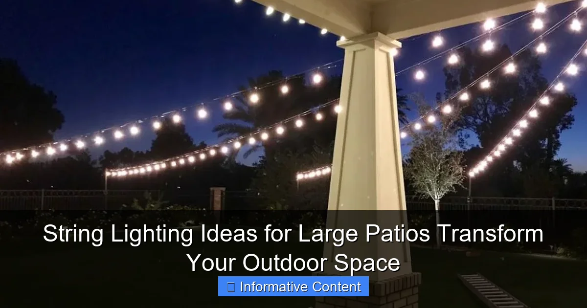 String Lighting Ideas for Large Patios Transform Your Outdoor Space