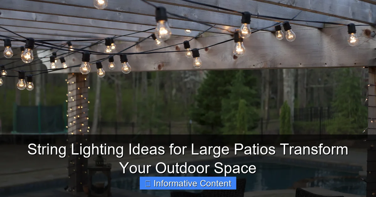 String Lighting Ideas for Large Patios Transform Your Outdoor Space
