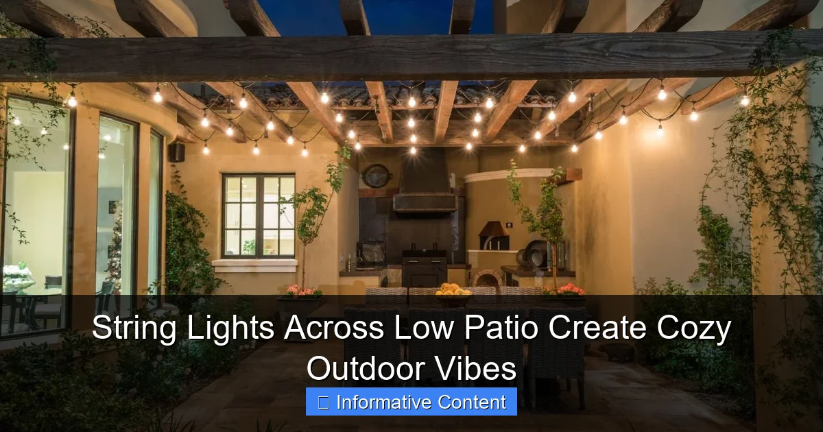 String Lights Across Low Patio Create Cozy Outdoor Vibes