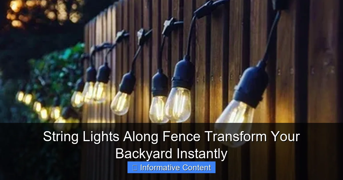 String Lights Along Fence Transform Your Backyard Instantly
