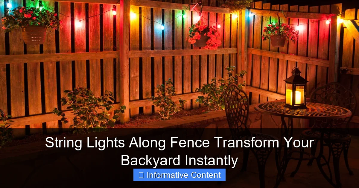 String Lights Along Fence Transform Your Backyard Instantly