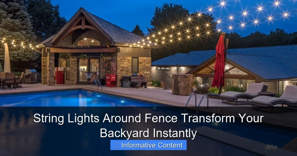 String Lights Around Fence Transform Your Backyard Instantly