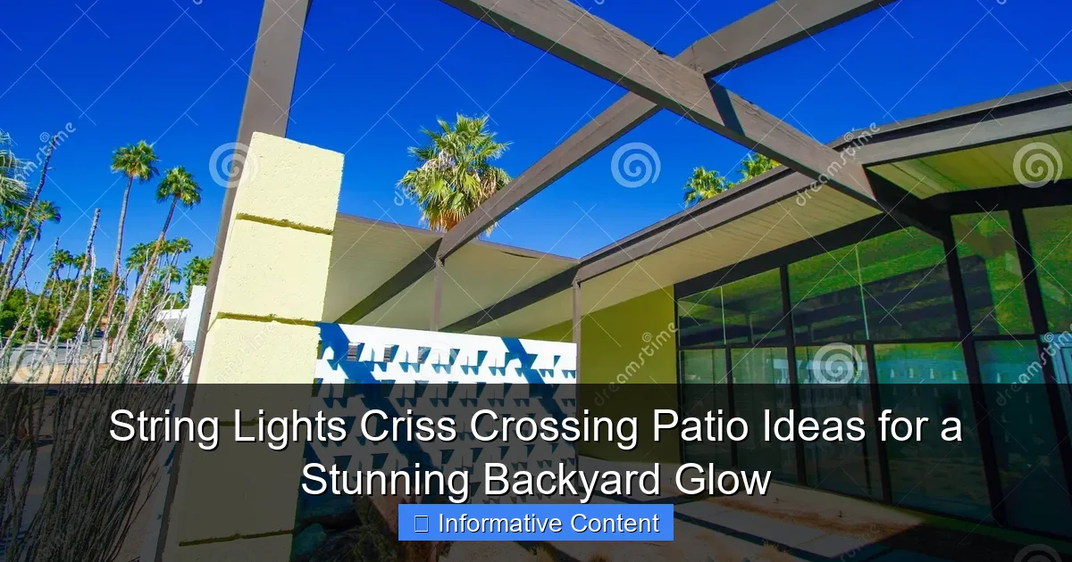 String Lights Criss Crossing Patio Ideas for a Stunning Backyard Glow