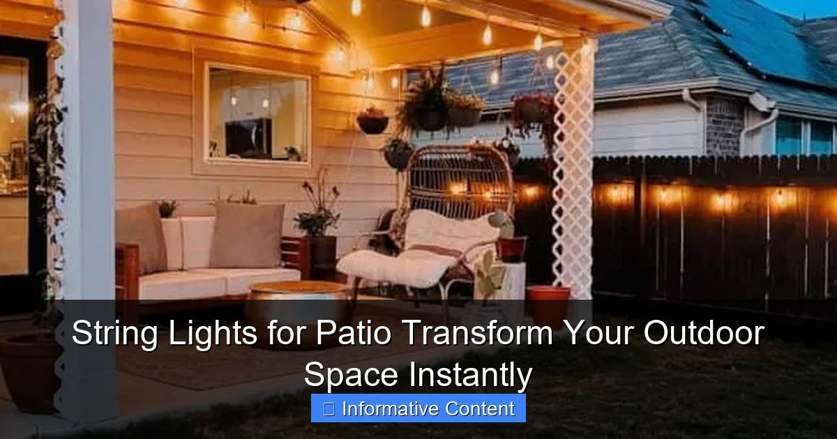 String Lights for Patio Transform Your Outdoor Space Instantly