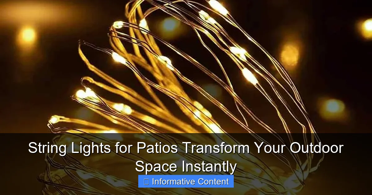String Lights for Patios Transform Your Outdoor Space Instantly
