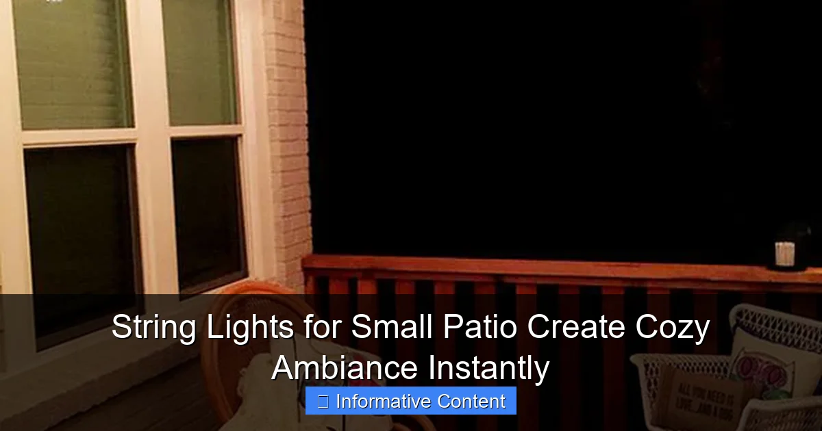String Lights for Small Patio Create Cozy Ambiance Instantly