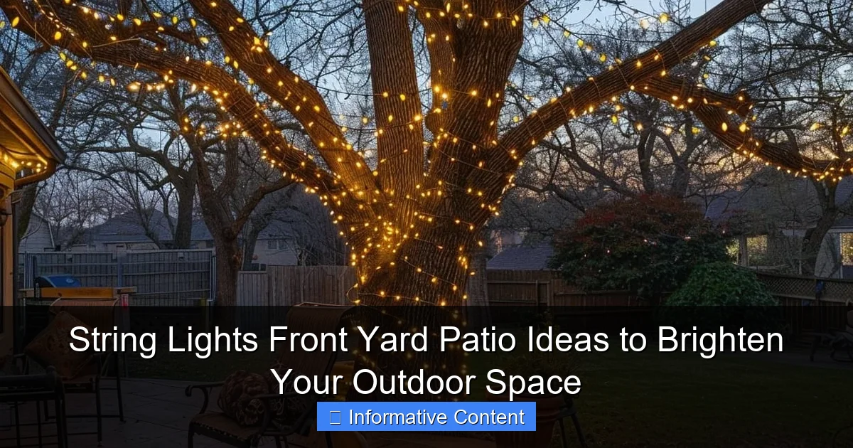 String Lights Front Yard Patio Ideas to Brighten Your Outdoor Space