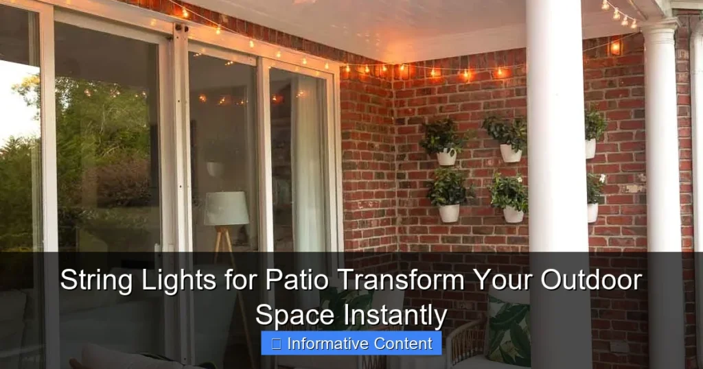 String Lights for Patio Transform Your Outdoor Space Instantly
