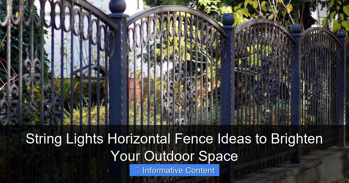 String Lights Horizontal Fence Ideas to Brighten Your Outdoor Space