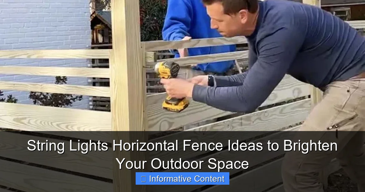 String Lights Horizontal Fence Ideas to Brighten Your Outdoor Space