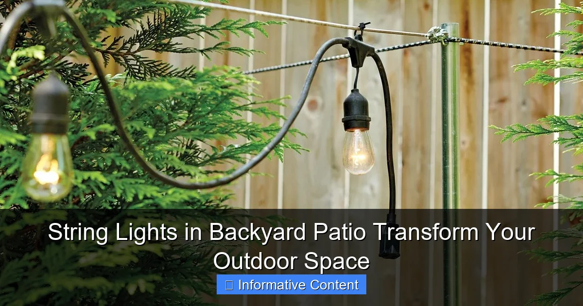 String Lights in Backyard Patio Transform Your Outdoor Space