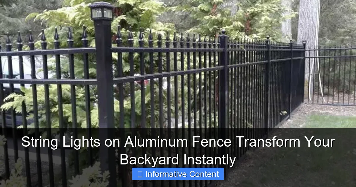 String Lights on Aluminum Fence Transform Your Backyard Instantly
